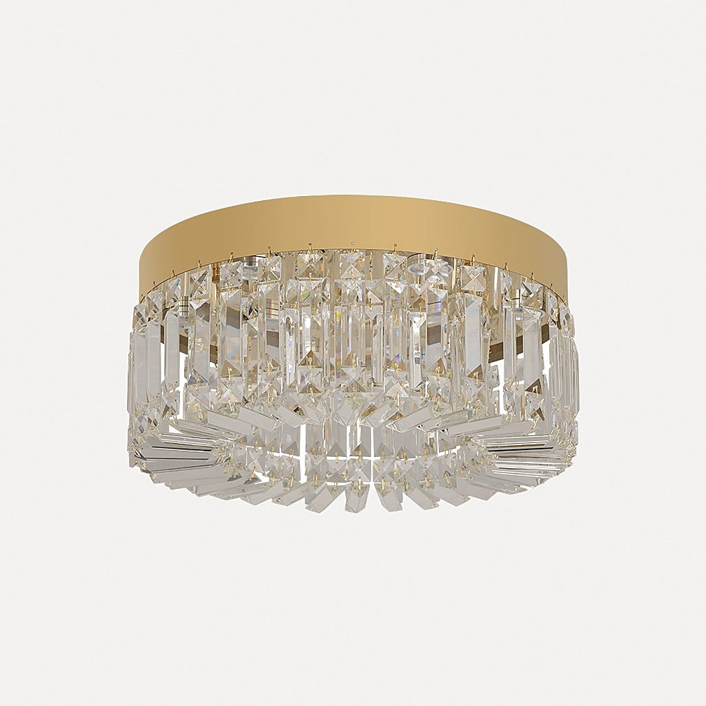 Plafonnier en cristal, doré ou argenté – Faubourg, finition doré, Ø 40 cm