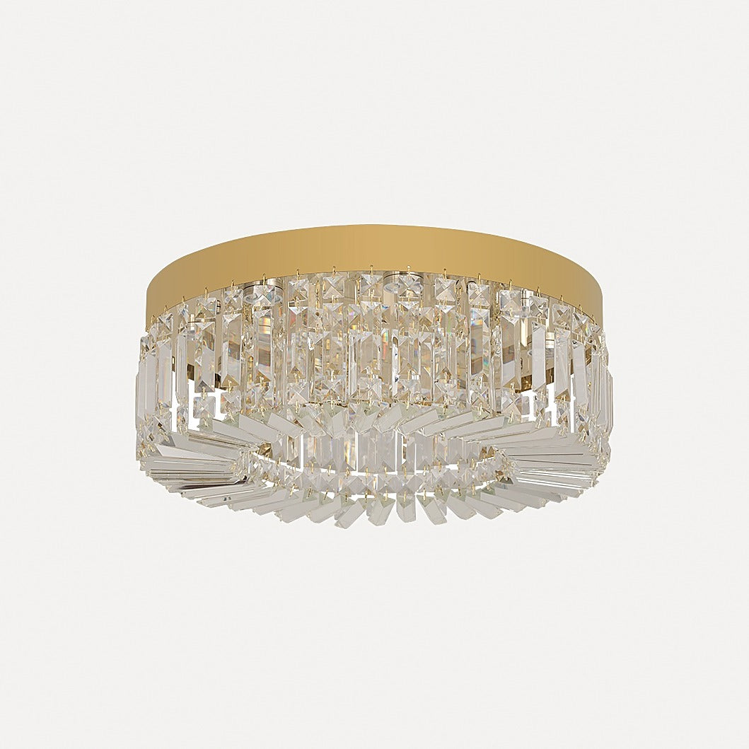 Plafonnier en cristal, doré ou argenté – Faubourg, finition doré, Ø 50 cm