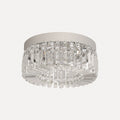 Plafonnier en cristal, doré ou argenté – Faubourg, finition argenté, Ø 40 cm