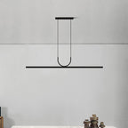Suspension linéaire LED, attache en U, noir ou blanc – Flavigny, sur fond blanc