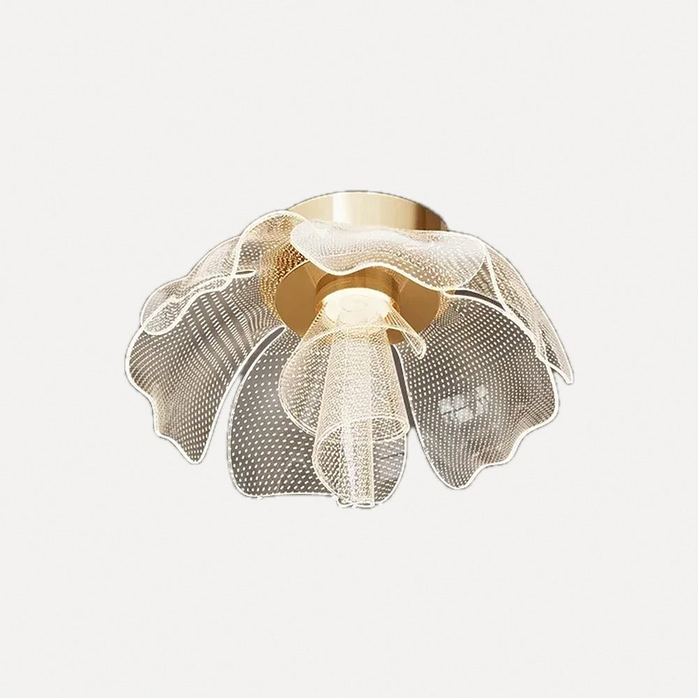 Plafonnier fleur en pétales translucides, Ø 35 à 55 cm – Fontenay, finition ø 35 cm