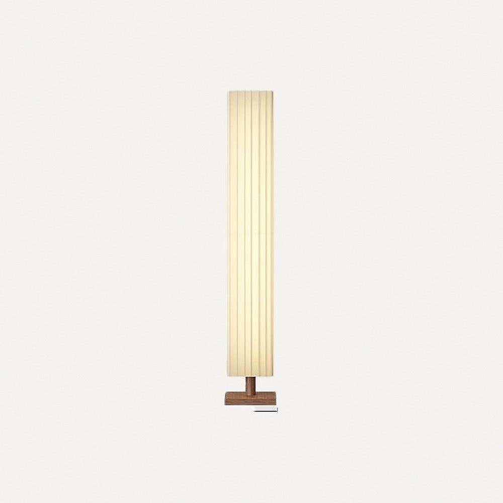 Lampadaire bois et tissu, esprit wabi-sabi – Gero, sur fond clair