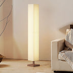 Lampadaire bois et tissu, esprit wabi-sabi – Gero, vue d’ambiance