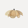Suspension pétales en rotin naturel, bohème – Hagi, finition ø 60 cm