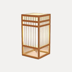 Lampe à poser lanterne en bambou, style japonais – Hakata, finition lanterne haute