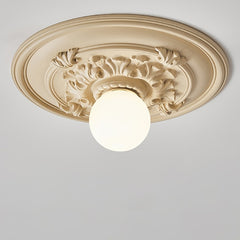 Crème, globe opalin