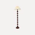 Lampadaire bambou massif et abat-jour en tissu, cinq modèles – Kawagoe, finition modèle C, plissé