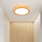 Plafonnier japonais en bois naturel, clair ou foncé – Kotohira dans un intérieur