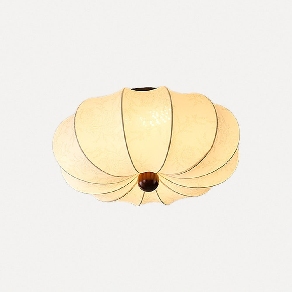 Plafonnier lanterne en soie, Ø 40 à 60 cm – Lantosque, finition ø 40 cm