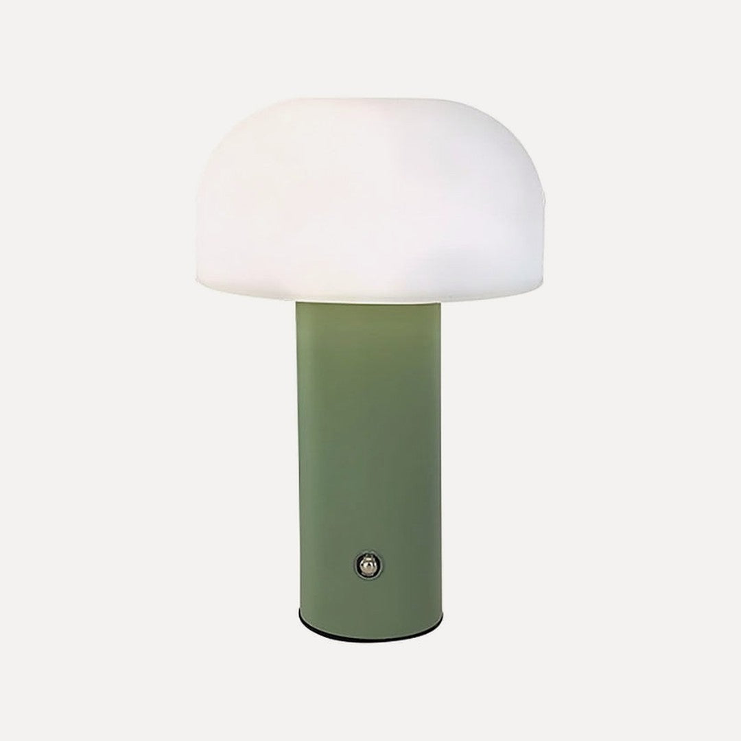 Petite lampe champignon sans fil, quatre couleurs – Lourmarin, finition vert sauge