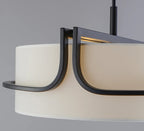 Suspension tambour en tissu et métal noir – Malmaison, vue de détail