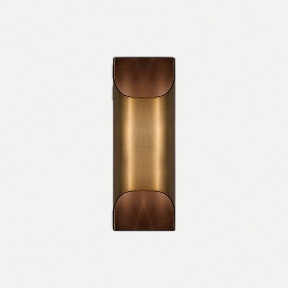 Applique en laiton plié, doré ou noir, quatre tailles – Mirepoix, finition laiton, 10 × 30 cm