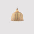 Suspension lanterne en bambou tressé bohème – Nerja, finition cloche en rotin Ø 26 cm / Sans ampoule