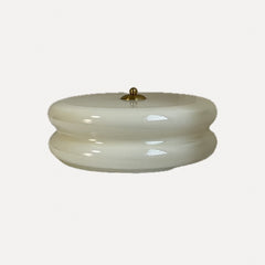 Crème et laiton, Ø 32 cm