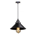 Suspension industrielle cône noir, 1 ou 3 lumières – Oberkampf, finition une lumière, douille noire