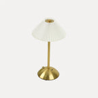 Lampe sans fil abat-jour plissé, six couleurs, tactile – Obernai, vue d’ambiance