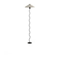 Lampadaire abat-jour plissé, blanc, vert ou beige – Onomichi, finition blanc