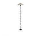 Lampadaire abat-jour plissé, blanc, vert ou beige – Onomichi, finition blanc