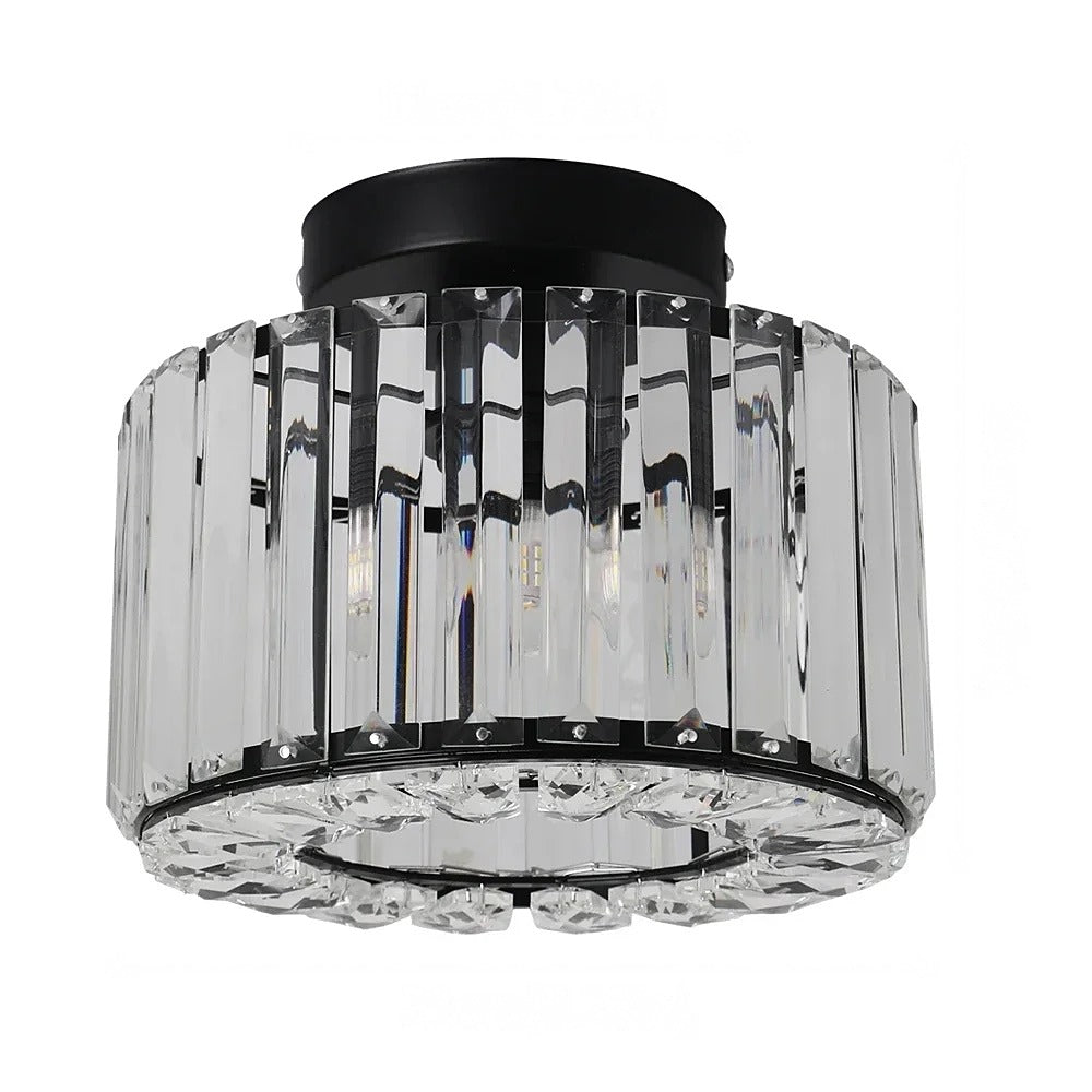 Plafonnier en cristal taillé, doré ou noir, cinq modèles – Peillon, finition modèle B, noir