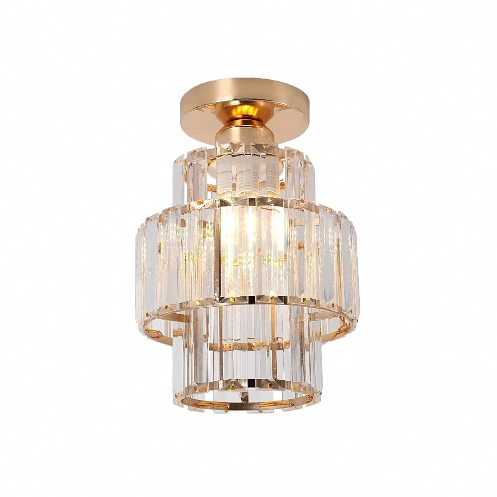 Plafonnier en cristal taillé, doré ou noir, cinq modèles – Peillon, finition modèle C, doré