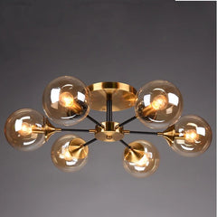 6 globes, ambré