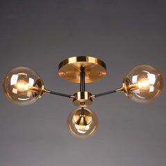 3 globes, ambré