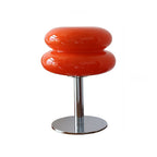 Lampe à poser macaron en verre coloré – Juan-les-Pins, sur fond blanc