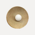 Applique coupe striée en résine, sable ou terre cuite – Prades, finition sable, Ø 25 cm