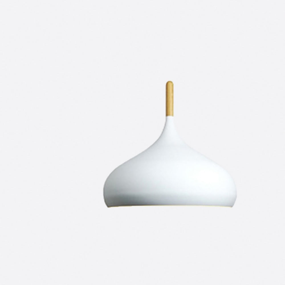 Suspension cloche en métal pastel scandinave – Procida, finition blanc / Lot de 2 / Ampoule blanc chaud