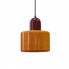 Orange vif et bordeaux