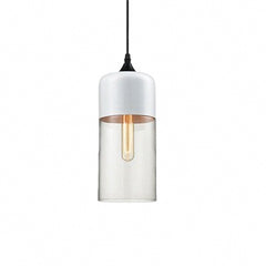 Cylindre, blanc et transparent
