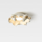 Petit plafonnier en céramique blanche, Ø 14,5 cm – Salernes, sur fond blanc