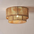 Plafonnier double en corde de chanvre, Ø 45 cm – Saorge, vue d’ambiance