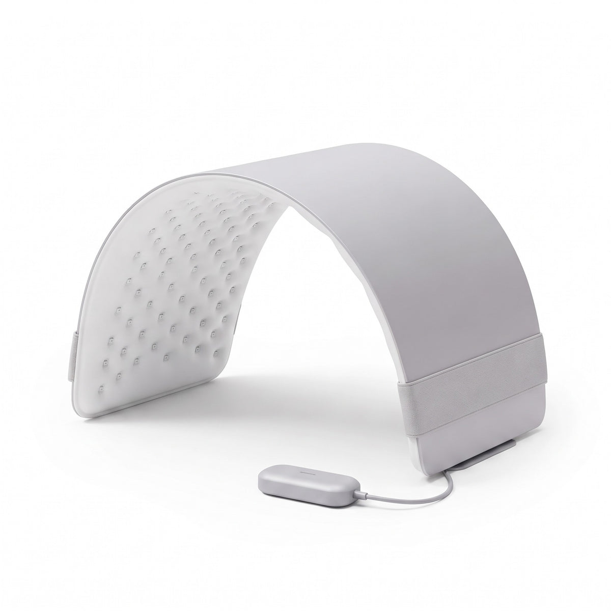 Panneau LED Solstice Gris perle en arche, fond blanc