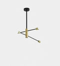 Suspension Spoutnik en métal, 4 à 12 lampes – Sorrento, finition 4 lampes / Noir et doré
