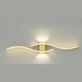Applique LED vague horizontale, doré, noir ou blanc – Talmont, finition doré, 60 cm