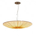 Suspension soucoupe en tissu plissé wabi-sabi – Tamba, finition ø 50 cm / Blanc chaud