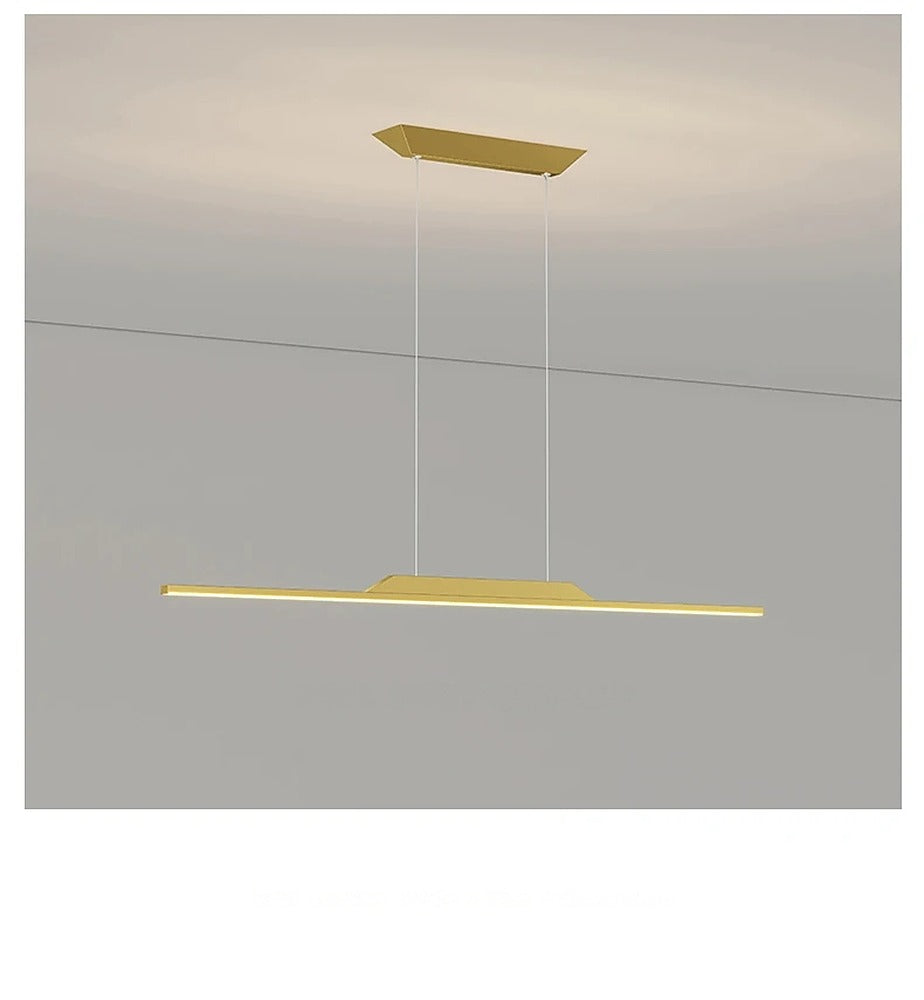 Lustre arc de lumière LED, 100 ou 120 cm, télécommande – Tanlay, sur fond clair