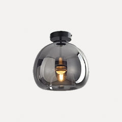 Globe fumé, à plat