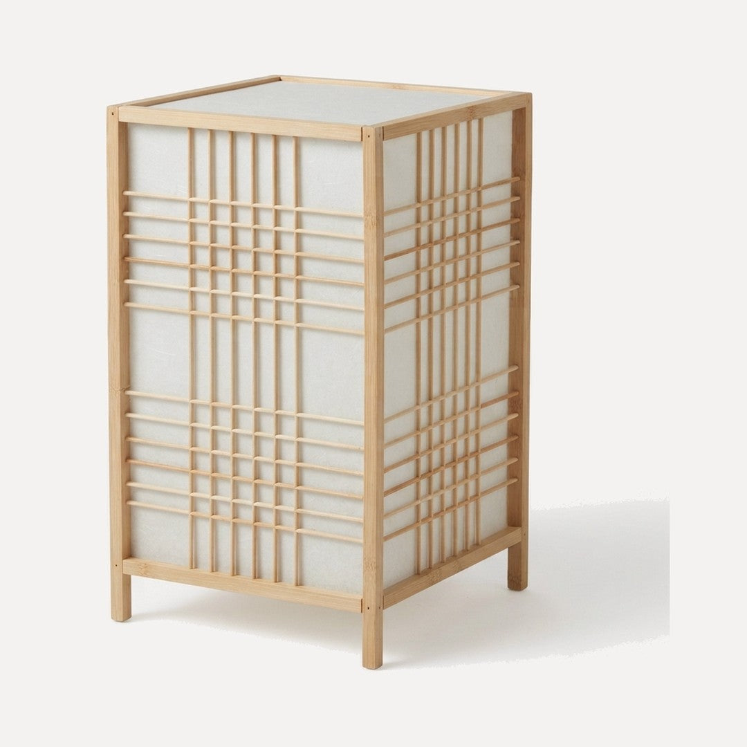 Tsumago, lampe lanterne japonaise en bambou et papier, Lanterne basse à croisillons