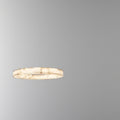 Suspension anneau effet albâtre, LED intégrée – Urbino, finition ø 40 cm / Blanc chaud 3000 K