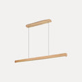Suspension linéaire LED en bois, style minimaliste – Vence, finition bois clair, longueur 80 cm / Blanc chaud 3000 K