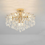 Plafonnier lustre en cristal doré, 10 à 14 lumières – Versailles, finition ø 50 cm, 10 lumières