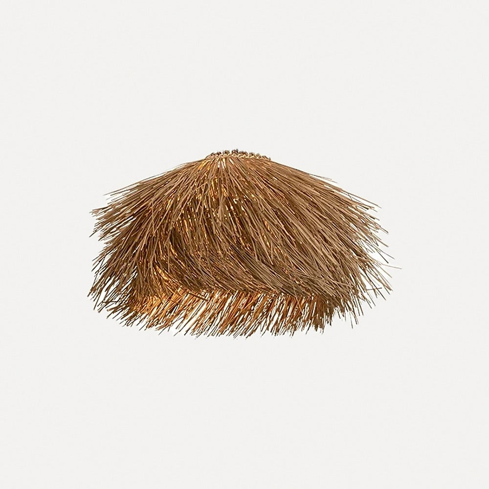 Suspension en herbes sèches, style bohème – Zahara, finition ø 60 cm / Blanc chaud
